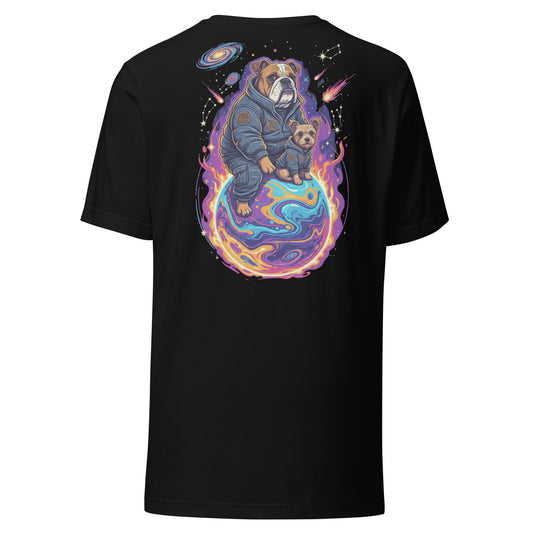 CosmoPets Galaxy Tee โ AstroBulldog (Back Print Edition) ๐ถ๐