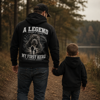 A Legend Raises A Legend Hoodie | My First Hero Dad Gift