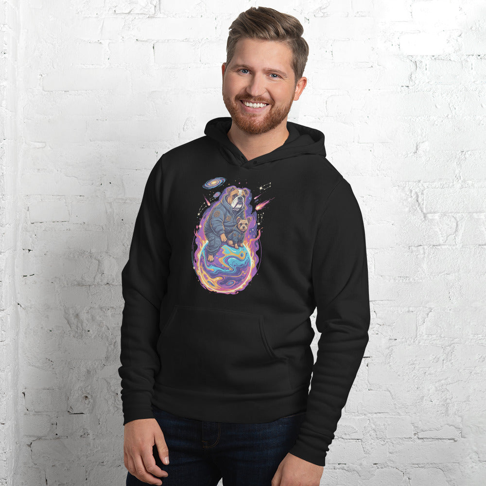 CosmoPets Galaxy Front Edition Hoodie – AstroBulldog 🪐🐶