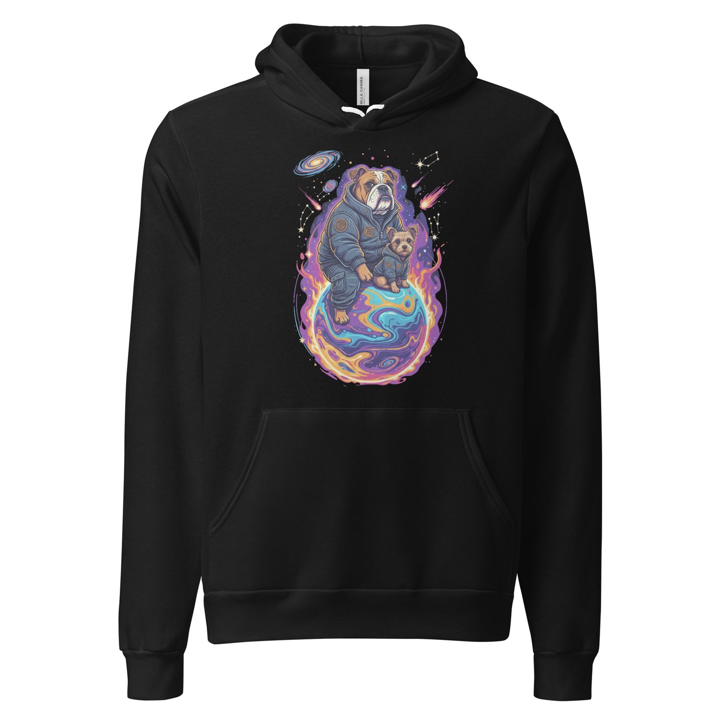 CosmoPets Galaxy Front Edition Hoodie – AstroBulldog 🪐🐶