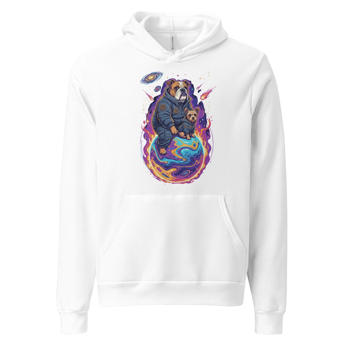 CosmoPets Galaxy Front Edition Hoodie – AstroBulldog 🪐🐶